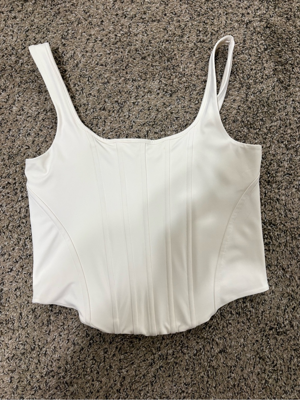 Express Cream Corset Top